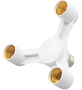 3 in 1 Light Socket Splitter - E26/E27 Light Bulb Socket Outlet Adapter, 3 Way Expand Lighting, M...
