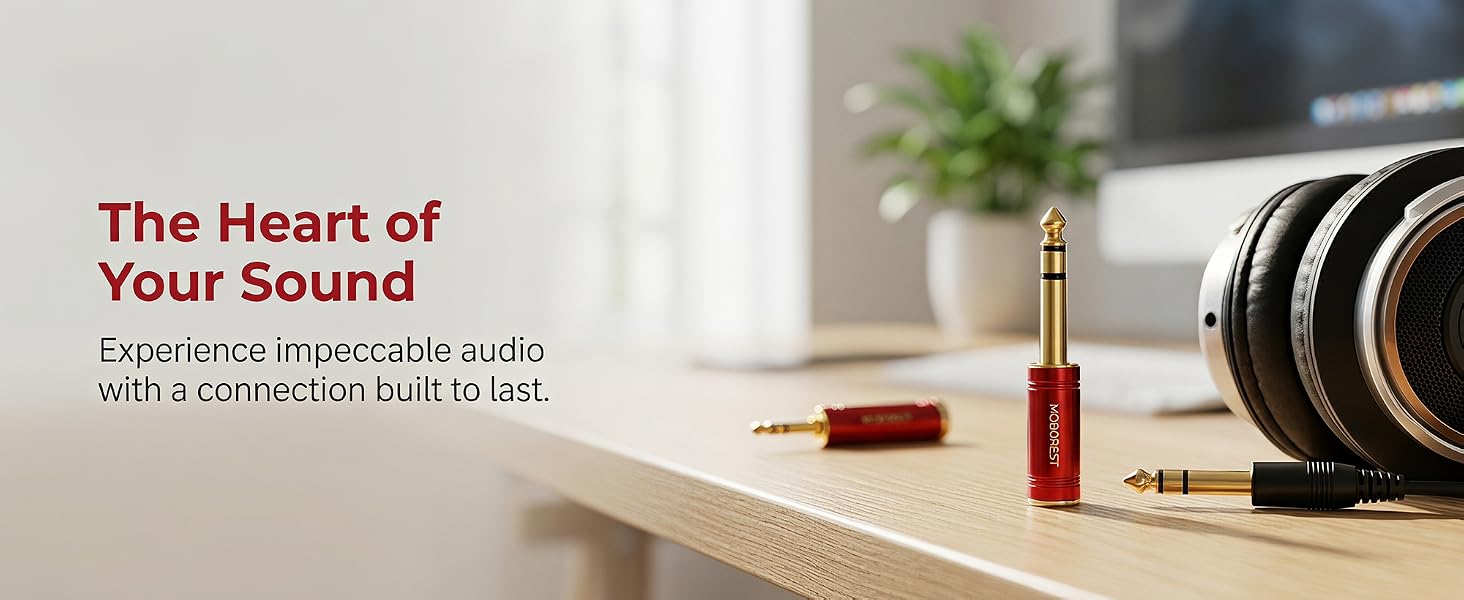3.5mm to 1/4 Stereo Audio Adapter, 3.5mm to 1/4 (6.35mm) Headphone Adapter