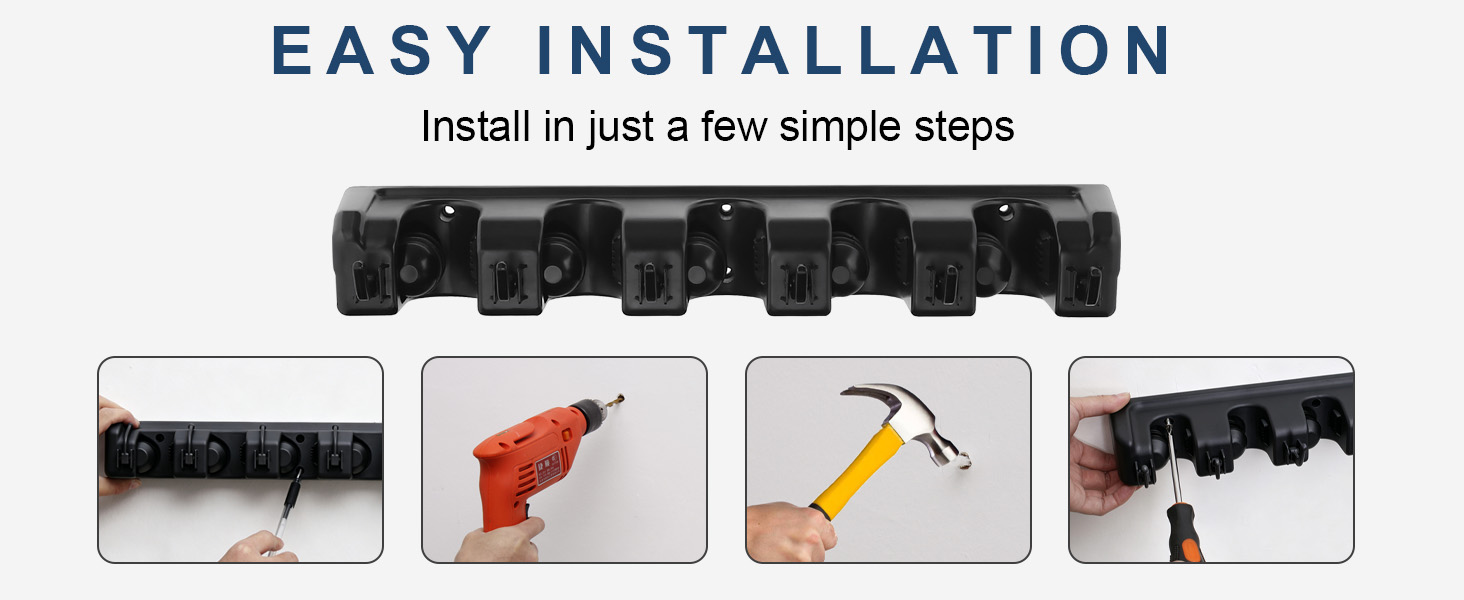 broom holder wall mount