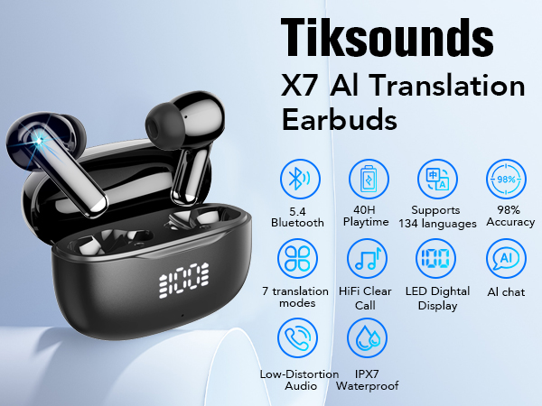 Tiksounds X7 Al Translation Earbuds