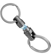 KeyUnity KA45 Titanium Quick Release Keychain, Magnetic Keychain For Car Keys-360 ° Rotatable
