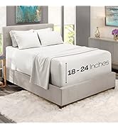Nestl Extra Deep Pocket Queen Sheets Set - 6 PC Soft Microfiber Queen Sheets Deep Pocket - Fade R...