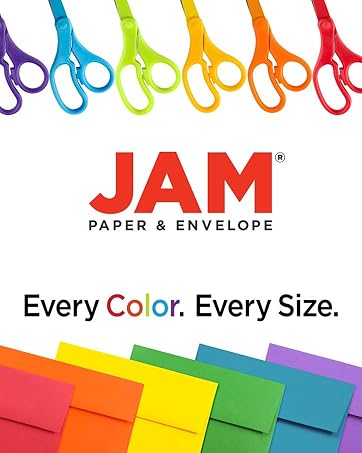 colorful scissors envelopes every color every size jam logo vibrant colors scissor env