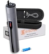 Sysotek Visual Fault Locator - Rechargeable Red Light VFL Fiber Optic Tool kit - Retractable Head...