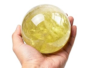 crystal sphere set citrine