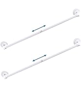 Magnetic Curtain Rod for Metal Door 16"-28", Magnet Cafe Curtain Rod For Small Window No Drill Ro...