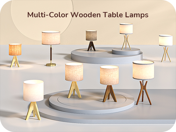 wooden tripod table lamps