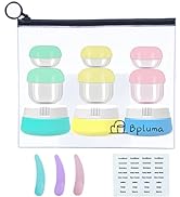Bpluma 14 Pack Leak Proof Travel Containers for Toiletries, BPA-free Silicone and PP Cream Jars, ...