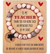 LEJIAJINW Teacher Appreciation Gifts Thank You Teachers Mentor End of Year Retiremet Bracelet Wom...