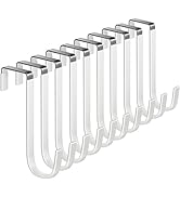 Mars-Rock Over The Door Metal Hooks with Plastic Coating 5.5" Fit 0.5" to 1 3/8" Door 10 Pcs Heav...
