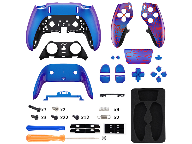 eXtremeRate Full Set Shell Buttons Touchpad Cover for PS5 Edge Controller Replacement Shell Plates