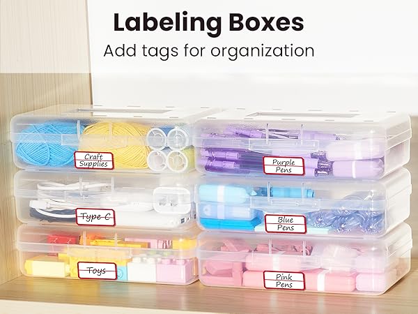 6 pack pencil box clear plastic