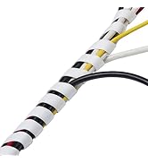 D-Line Cable Spiral Wrap, Cable Management Solution to Organize Bundles of Cords 0.4" - 1.57", Wi...