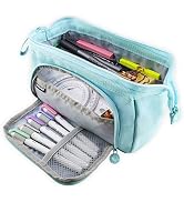 Teskyer Big Capacity Pencil Case, Extra Large Pencil Pouch, Easy to Carry Pencil Bag for Students...