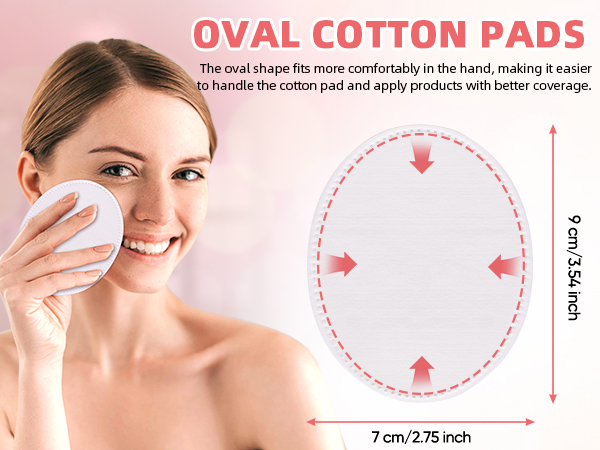 Large Size Oval Cotton Pads