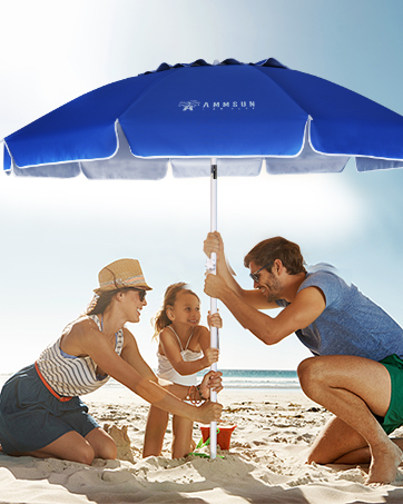 8ft large heavy duty sand beach umbrella umbrellas for sand with sand anchor tilt air vent