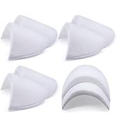 SEMINI 4 Pairs White Covered Set-in Shoulder Pads Sewing Foam Pads for Blazer Suit Coat Jacket Cl...