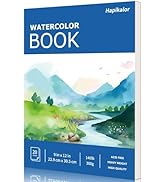 Hapikalor Watercolor Paper Pad, 9"x12" 140lb/300gsm Artist Drawing Sketch Book, Paper Pad, Art Jo...