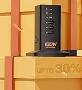 Charging Station PD 100W, TESSAN 9-in-1 USB C Power Strip for iPhone 17/16/15, MacBook, Tablet, D...