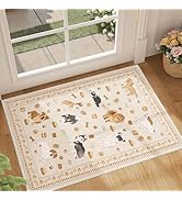 DUKINO 2x3 Entryway Rug, Washable Small Door Mat Indoor Entance Lightweight Area Rug with Non Sli...