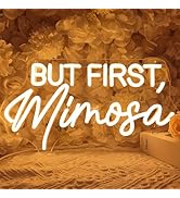 SYLHOME But First Mimosa Led Neon Light Sign Bar Shop Bedroom Wall Sign Decor Wedding Birthday Gr...