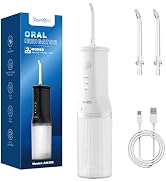 7AM2M Portable Cordless Water Flosser, Oral Irrigator with 3 Modes & 2 Tips, Fast Rechargeable, I...
