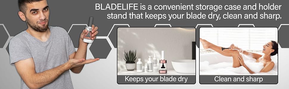 Model holding BLADELIFE
