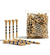 120Pcs Professional Natural Wooden Golf Tees, 3 1/4 Golf tees Tall Tees to Reduce Side Spin & Fri...