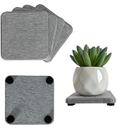 NiuYichee 4PCS Water Absorbent Stone Coasters, Quick-Drying Diatomite Soap Dish, Stone Soap Trays...