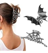 Sightor 2PCS Spider Hair Clips Goth Hair Accessories Hiphop Metal Claw Clip | Black Spider Web Sk...