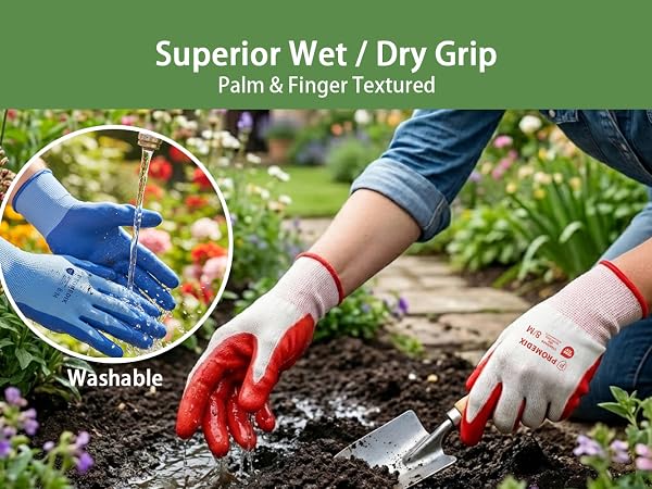 Gardening Gloves for Women and Men Easy to clean Hose off easily Machine washable for long time use