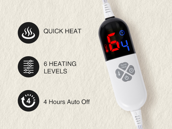 Faux Rabbit Fur Bubble Heated Blanket