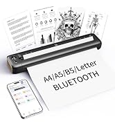 Rongta Portable Printer Wireless for Travel, Bluetooth Inkless Thermal Printers for 8.5" x 11" US...