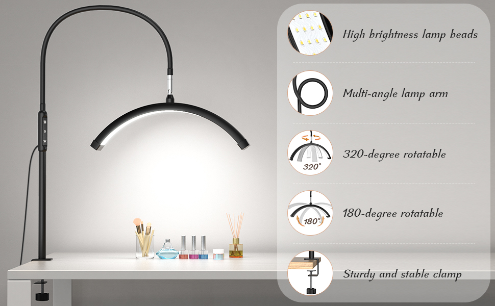 multi-angle rotation and sturdy clamp