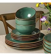 Stone Lain Brasa 16-Piece Dinnerware Set Stoneware, Green