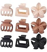 3 Styles Medium Hair Clips for Women 9 Pcs Small Claw Clips for Thin Hair Flower Hair Clips for T...