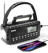 10000mAh Emergency Weather Radio, Power Bank Charger& Frashlight with Reading Light, FM/NOAA Weat...