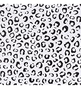 Black and White Cheetah Print Decor Wallpaper - Funky Unique Leopard Textured Peel and Stick Wall...