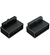 IYUANEPRO USB 3.0 19/20 Pin 90 Degree Up & Down Angle 90 Degree Adapter Male to Female; 19 Pin/20...