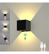 SURPALIG Motion Sensor Wall Light Indoor, 6000mAh Battery Operated Wall Sconce, Rechargeable Cord...