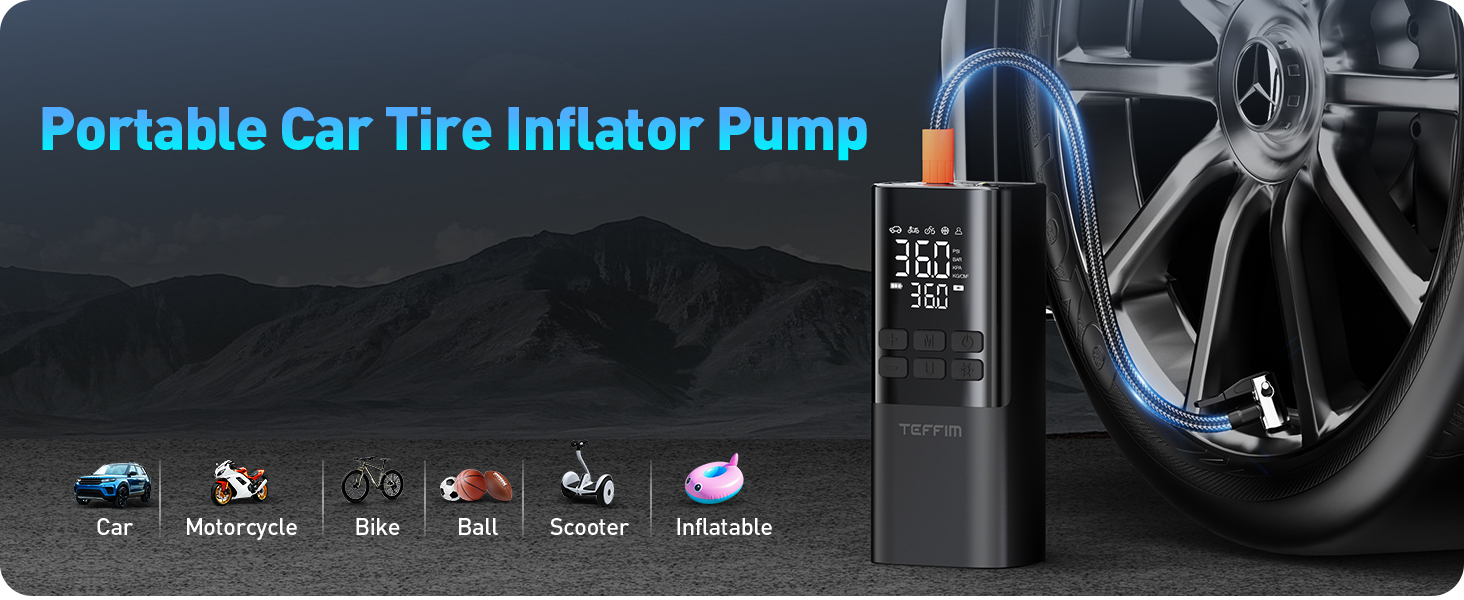 portable air compressor for car tires