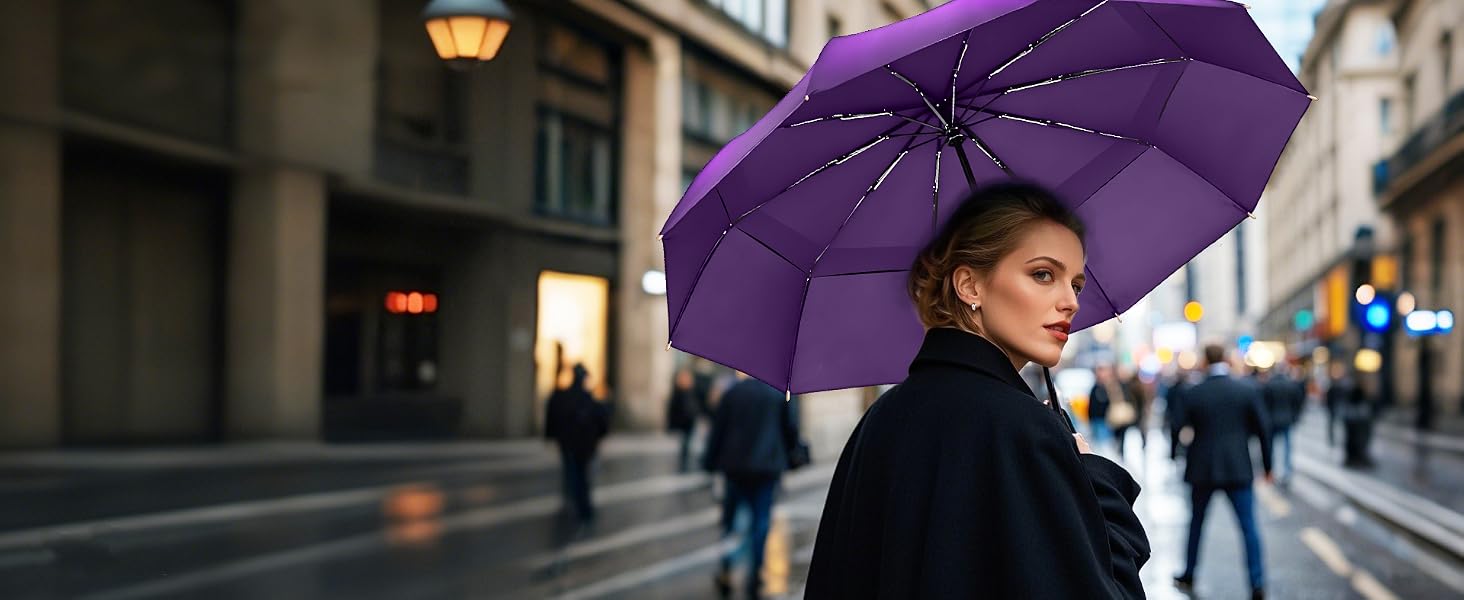 StormProof Luxury Umbrella - 10 Reinforced Ribs & Wind Vent