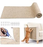 Petinstinct Cat Scratch Furniture Protector, 39.7"x15.7" Trimmable Self-Adhesive Cat Scratching M...