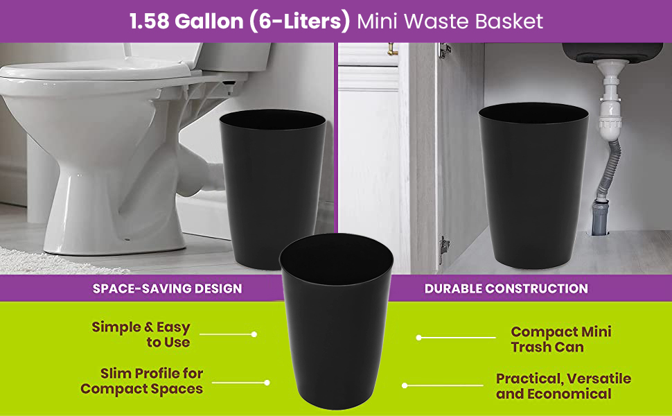 small bathroom trash can