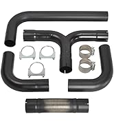 FGJQEFG 4'' Inch T Pipe Kit Dual Smoker Exhaust Stack System Dual Diesel Stack Kit Compatible wit...