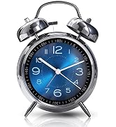 Super Loud Alarm Clock for Heavy Sleepers,4 inches Twin Bell Alarm Clock with Backlight,Battery O...