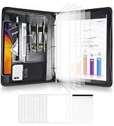 ProCase Portfolio 3 Ring Padfolio Folder Organizer, PU Leather Business Planner A4 Notepad Zipper...