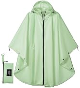 YOOTUKL Unisex Hooded Rain Poncho, Waterproof Raincoat Jacket with pocket for Adult, Rain Coat fo...