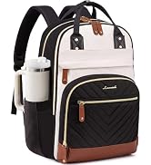 LOVEVOOK Laptop Backpack Women with Giant Tumbler Holder,15.6 inch Waterproof Work Travel Backpac...