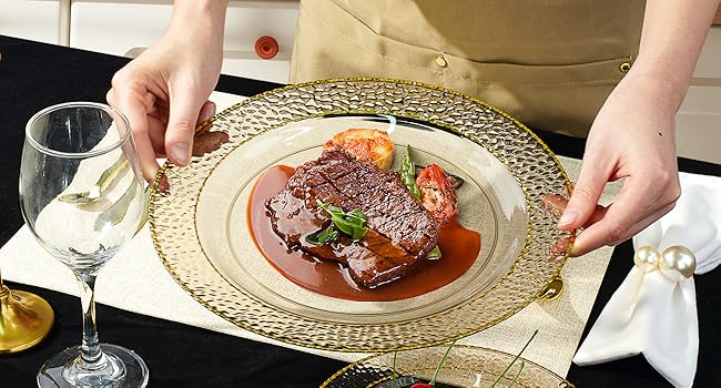 black dinner plates